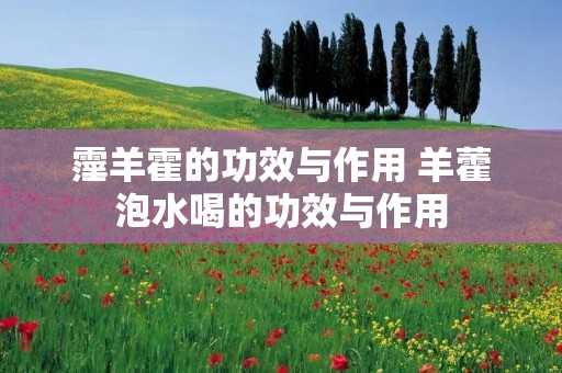 霪羊霍的功效与作用 羊藿泡水喝的功效与作用