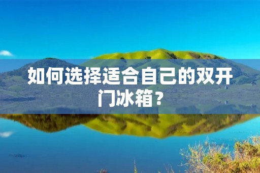 如何选择适合自己的**门冰箱? 如何选择适合自己的**门冰箱?