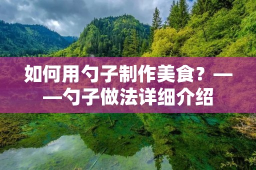 如何用勺子制作美食?——勺子做法详细介绍 如何用勺子制作美食?——勺子做法详细介绍
