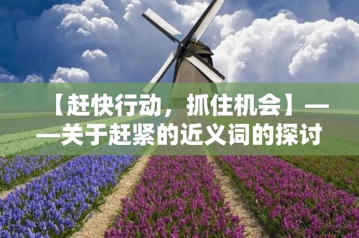 【赶快行动,抓住机会】——关于赶紧的近义词的探讨