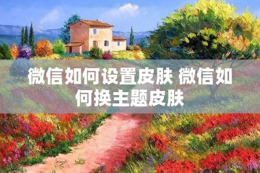 微信如何设置皮肤 微信如何换主题皮肤