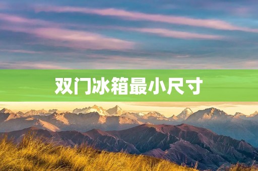 双门冰箱最小尺寸：如何选择最适合你家的冰箱？