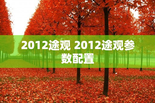 2012途观 2012途观参数配置 2012途观 2012途观参数配置