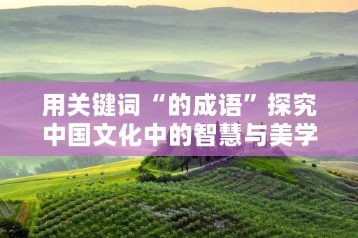用关键词“的成语”探究中国文化中的智慧与美学