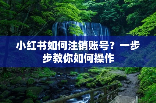 小红书如何注销账号？一步步教你如何操作