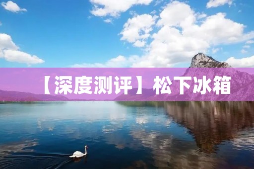 【深度测评】松下冰箱：品质与智能并重
