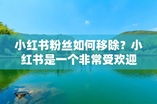 小红书粉丝如何移除?小红书是一个非常受欢迎的社交平台,它允许用户关注其他用户并成为他们的粉丝。尽管这个功能非常有用,但在某些情况下,您可能想要从您的粉丝列表中删除一些人。本文将介绍小红书怎么移除粉丝的方法。 小红书粉丝如何移除?小红书是一个非常受欢迎的社交平台,它允许用户关注其他用户并成为他们的粉丝。尽管这个功能非常有用,但在某些情况下,您可能想要从您的粉丝列表中删除一些人。本文将介绍小红书怎么移除粉丝的方法。