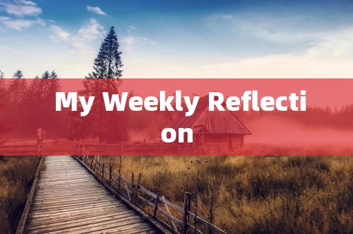 My Weekly Reflection My Weekly Reflection