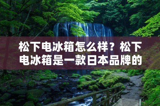 松下电冰箱怎么样？松下电冰箱是一款日本品牌的家电产品，其在国内市场也有着不错的口碑。那么，这款电冰箱究竟如何呢？