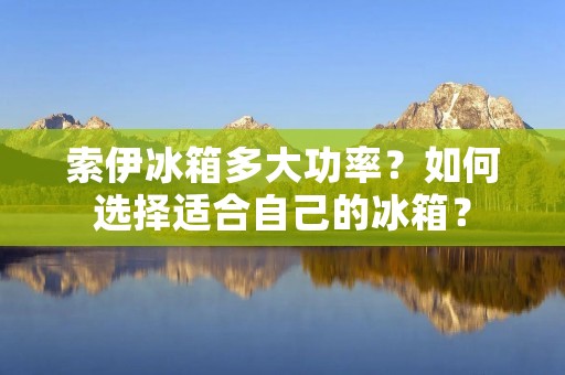 索伊冰箱多大功率？如何选择适合自己的冰箱？