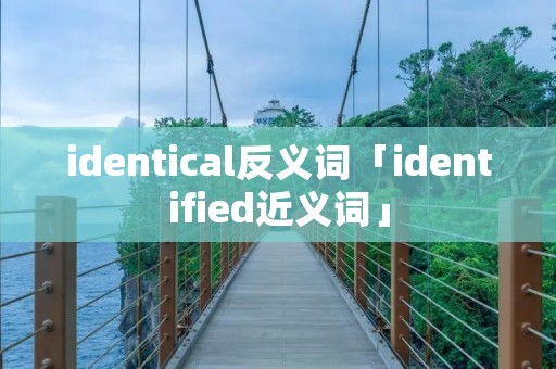 identical反义词「identified近义词」 identical反义词「identified近义词」