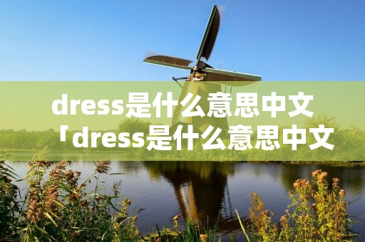 dress是什么意思中文「dress是什么意思中文意思」 dress是什么意思中文「dress是什么意思中文意思」