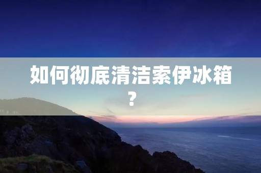 如何彻底清洁索伊冰箱？