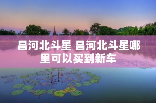 昌河北斗星 昌河北斗星哪里可以买到新车