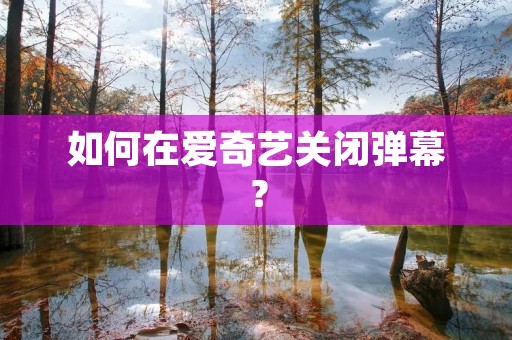 如何在爱奇艺关闭弹幕? 如何在爱奇艺关闭弹幕?