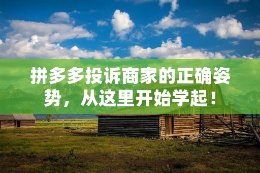 拼多多投诉商家的正确姿势,从这里开始学起! 拼多多投诉商家的正确姿势,从这里开始学起!
