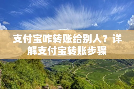 支付宝咋转账给别人？详解支付宝转账步骤