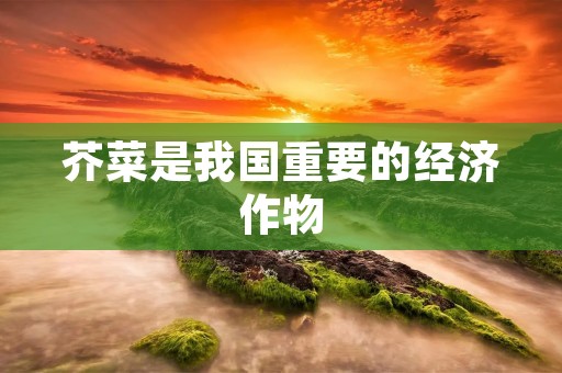 芥菜是我国重要的经济作物
