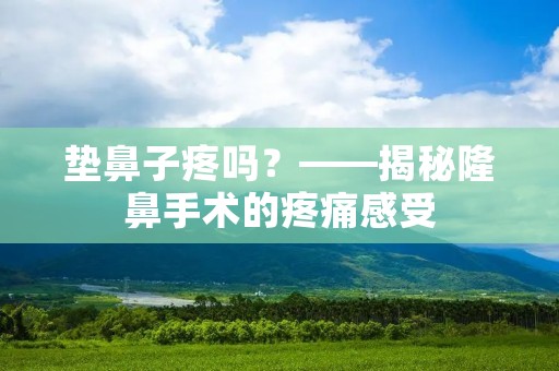 垫鼻子疼吗?——揭秘隆鼻手术的疼痛感受 垫鼻子疼吗?——揭秘隆鼻手术的疼痛感受