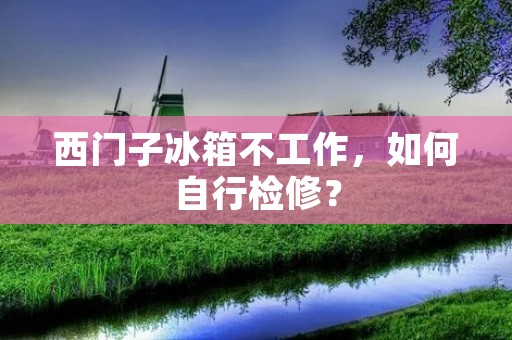 西门子冰箱不工作，如何自行检修？