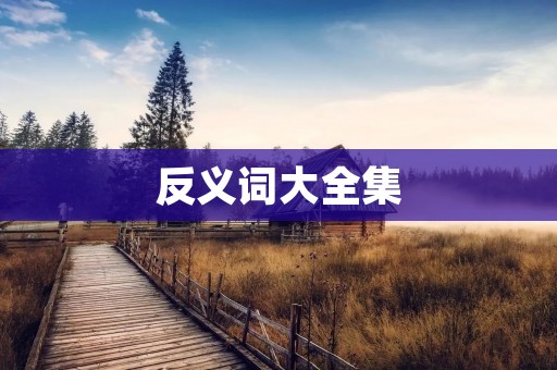 反义词大全集：让你轻松搞定反义词