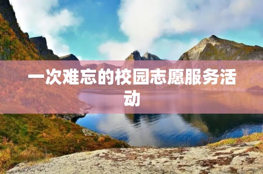 一次难忘的校园志愿服务活动