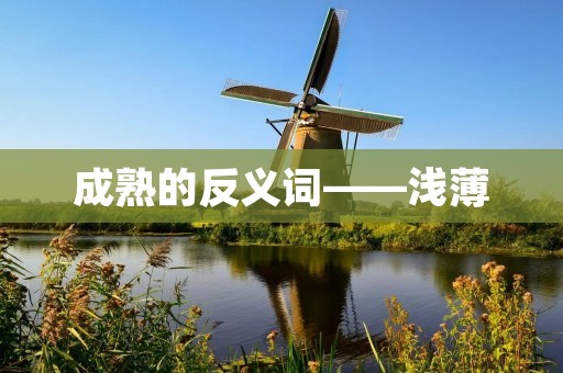 成熟的反义词——浅薄