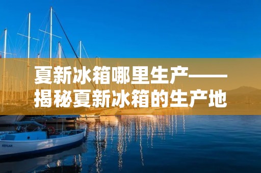 夏新冰箱哪里生产——揭秘夏新冰箱的生产地