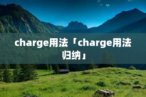charge用法「charge用法归纳」