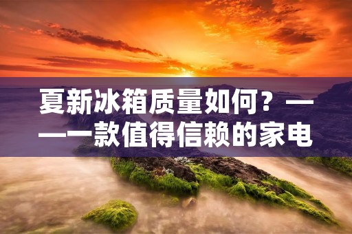 夏新冰箱质量如何？——一款值得信赖的家电品牌