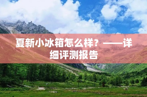 夏新小冰箱怎么样?——详细评测报告 夏新小冰箱怎么样?——详细评测报告