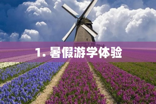 1. 暑假游学体验 1. 暑假游学体验