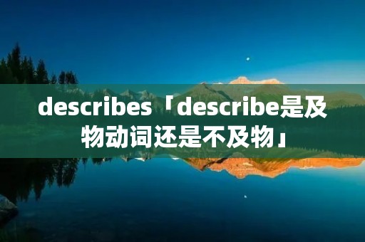 describes「describe是及物动词还是不及物」