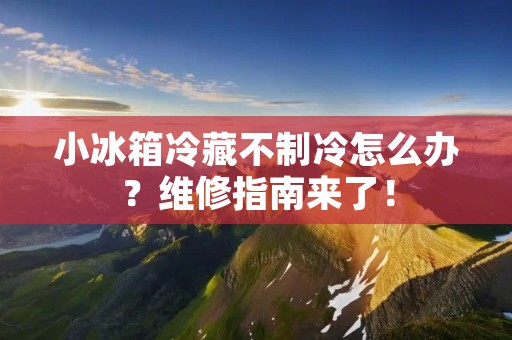 小冰箱冷藏不制冷怎么办？维修指南来了！
