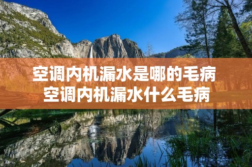 空调内机漏水是哪的毛病 空调内机漏水什么毛病