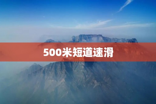 500米短道速滑：速度与技巧的完美结合