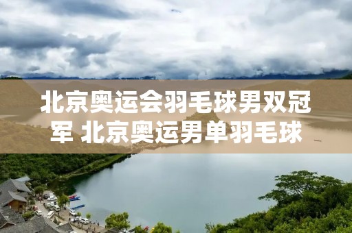 北京奥运会羽毛球男双冠军 北京奥运男单羽毛球