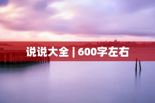 说说大全 | 600字左右