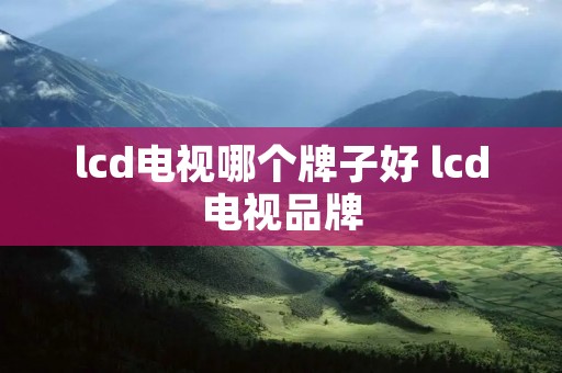 lcd电视哪个牌子好 lcd电视品牌