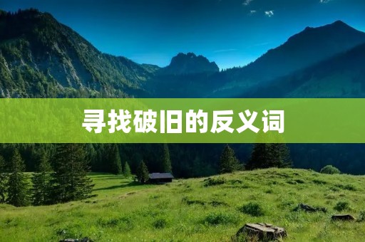 寻找破旧的反义词:探索美丽与新鲜的世界