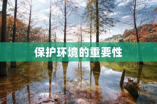 保护环境的重要性