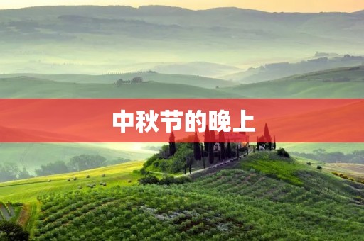 中秋节的晚上 中秋节的晚上