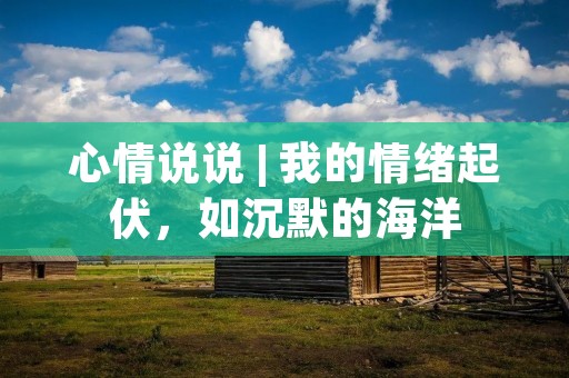 心情说说 | 我的情绪起伏,如沉默的海洋