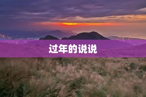 过年的说说:回家的味道