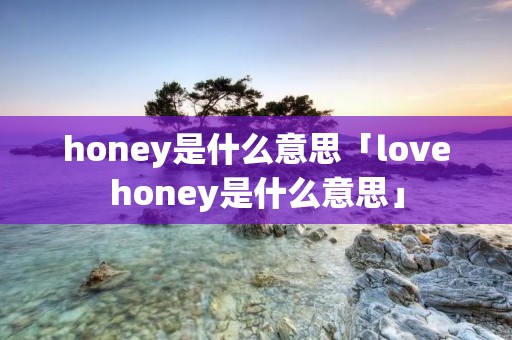 honey是什么意思「lovehoney是什么意思」 honey是什么意思「lovehoney是什么意思」