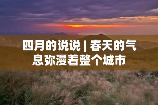 四月的说说 | 春天的气息弥漫着整个城市