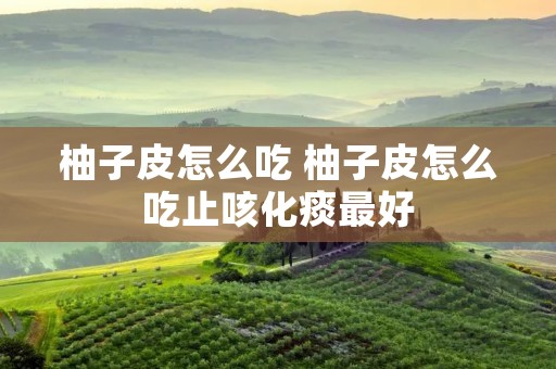 柚子皮怎么吃 柚子皮怎么吃止咳化痰最好