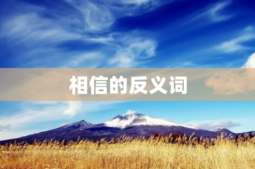 相信的反义词:怀疑