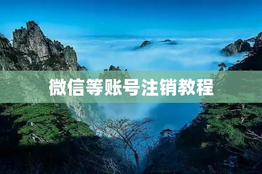 微信等账号注销教程:一键注销,轻松解除绑定 微信等账号注销教程:一键注销,轻松解除绑定