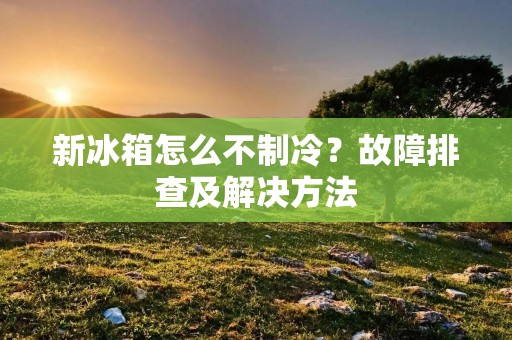 新冰箱怎么不制冷？故障排查及解决方法